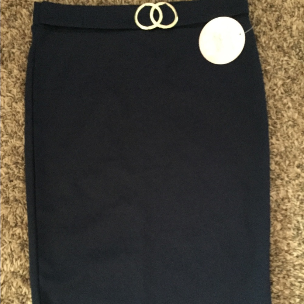 NWT Knee-Length Navy Skirt